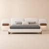 Curva King Size Boucle Bed with Headboard & Floating Smart Nightstand Set