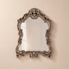 Large Vintage Arch French Shield Wall Mirror Decor 19th Century Champagne Gold Art