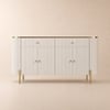 Yelly 55" White Sintered Stone Top Sideboard with 4 Doors & 2 Drawers