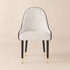 Darg White & Black PU Leather Dining Chair with Upholstered, 2 Pieces