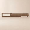 Ausziehbares TV-Lowboard Quoint mit 3 Schubladen, 179 - 255 cm