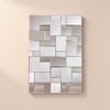 39.4" Glam Irregular Silver Decorative Frameless Earthquake Wall Mirror