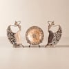 3PCS Vintage Gold Figure Statue Sculpture Set Romantic Shell Dancer Desktop Decor