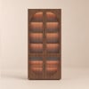 Arune Glass Tall Display Cabinet with Drawers & LED Light