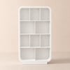 4-Tier Irregular Bookshelf MDF Bookcase in White (78.7" High)