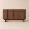 Panvyr Mid Century 60" Walnut Wood Sideboard with Storage & Adjustable Shelves