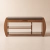 Large Shoe Storage Entryway Bench Bamboo Shoe Rack in Brown (40.2'')