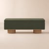 Teddy Fabric Fluffy Faux Fur Flip Top Wood Storage Entryway Bench