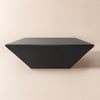 Square Wooden Coffee Table with Drawer in Black, 1000 mm