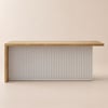 Modern 1830 mm Wood Kitchen Island with Storage, White & Natural