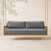 Ropipe Outdoor Aluminum & Rope Weave 2-Seater Swing Sofa in Dark Gray