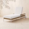 Ropipe Outdoor Rope-Woven Lounge Chair with Adjustable Backrest & Wheels