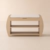 32'' Wood Veneer Whitewash Shoe Storage Entryway Bench with Shoe Rack
