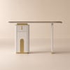 Artis 48" Modern Sintered Stone Console Table with Storage Entryway Table