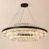 Lustre LED en cristal à plusieurs niveaux moderne Fixedo en lumière noire