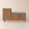1200 mm Shoe Bench with 3 Doors and 5 Walnut Shelves