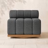 Resaro Teak Outdoor Swivel Chair Dark Grey