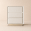 Haloa LED bedside table with 3 drawers and charging station in warm white