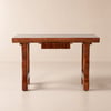 Rechteckiger Schreibtisch aus Naturkautschukholz mit Schubladenstauraum, 120 cm