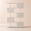 Etagere Bücherregal mit 5 Regalen, hohes Bücherregal, 1850 mm, waschweiß, viel Stauraum