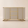 Modern 51" Sintered Stone Sideboard with 2 Doors & 3 Drawers