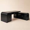 Chicent Modern zwart L-vormig directiebureau met voldoende opbergruimte voor de rechterhand (1800 mm)