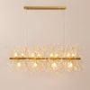 Mid-Century Modern 12-Light Crystal Firework Sputnik Kitchen Island Lighting in Gold