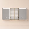 1500mm LED Lighted Medicine Cabinet Wooden Wall-mounted Bathroom Mirror with Doors