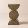 14" Metal Art Decor Gold Side Table