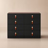 Chanor Retractable Champagne Makeup Vanity Closet Island with Glass Top