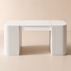 Velign 60" White Standing Computer Desk with 2-Door Storage Cabinet