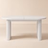 Fluve 160 - 200 cm Extendable Oval White Dining Table, Seats 4-6