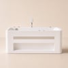 59" Small Whirlpool Bathtub Jetted with LED Lighting 89-Gallon Capacity