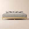 Letto Basso Giapponese in Legno Naturale, 140 cm