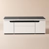 Modern height-adjustable Sintered Stone Coffee Table with Drawers, 1200 mm