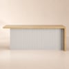 Modern 72" Wood Kitchen Island with Storage, White & Natural