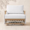 Ropipe Aluminium & Woven Rope Outdoor Swivel Chair 360 Degree Rotatable in Khaki & White