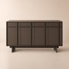 Panvyr Mid-Century 152cm Smoky Brown Wood Sideboard with Storage & Adjustable Shelves