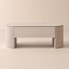 Table basse ovale à plateau relevable de style moderne du milieu du siècle, 47"