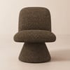 18" Performance Bouclé gepolsterter drehbarer Slipper-Akzentstuhl