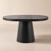 Japandi 100 cm – 140 cm Extendable Black Wooden Dining Table for 4–6 People