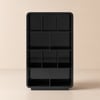 Chicent 78.7" Modern Black Bookshelf 4-Tier Standard Bookcase with Rich Storage