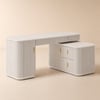 Velign 65-inch L-vormig wit directiebureau met rechterkast