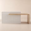 Modern 81"–106" Extendable Wood Kitchen Island with Doors & Drawers, White