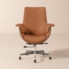 Modern Brown PU Leather Upholstered High Back Office Chair
