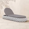 Adjustable Cocaro Aluminium and Rope Garden Lounger in Grey