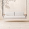 2-seater outdoor hanging swing Tevara in aluminium in sand