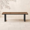 Tevara Outdoor Teak & Aluminum Dining Table in Gray, Seats 6-8