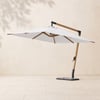Tevara 118" Offset Cantilever Patio Umbrella in White