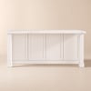 Modern 72" Wood Kitchen lsland with Wine Storage, White